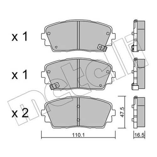 Комплект тормозных дисковых колодок METELLI 22-0941-0 в Автодок