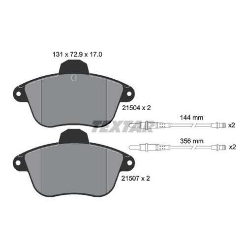 Комплект тормозных дисковых колодок Textar 2150401 в Автодок