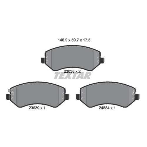 Комплект тормозных дисковых колодок Textar 2363801 в Автодок