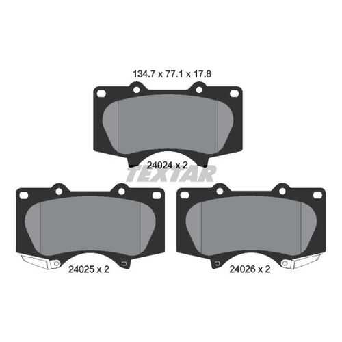 Комплект тормозных дисковых колодок Textar 2402401 в Автодок