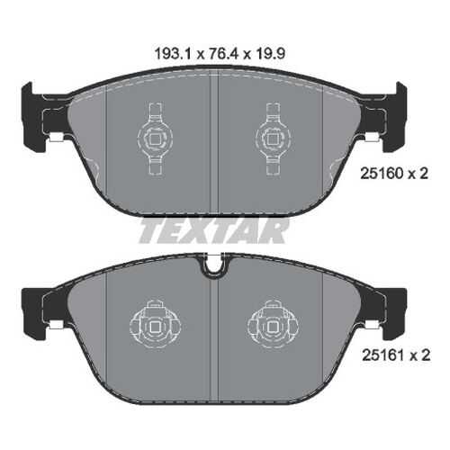 Комплект тормозных дисковых колодок Textar 2516002 в Автодок