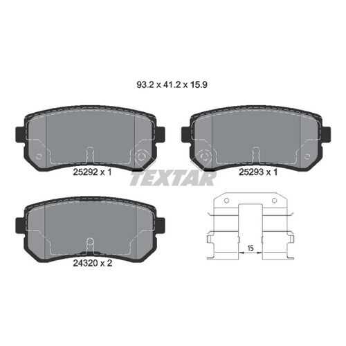 Комплект тормозных дисковых колодок Textar 2529201 в Автодок