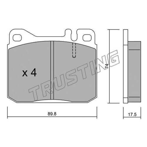 Комплект тормозных дисковых колодок TRUSTING 013.1 в Автодок