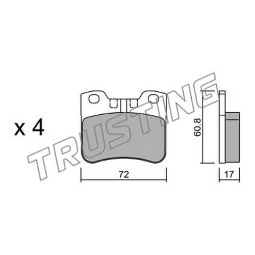Комплект тормозных дисковых колодок TRUSTING 062.2 в Автодок