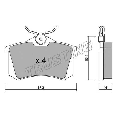 Комплект тормозных дисковых колодок TRUSTING 102.2 в Автодок