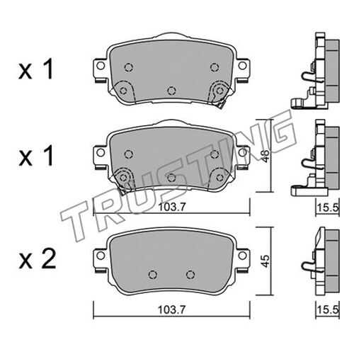 Комплект тормозных дисковых колодок TRUSTING 1035.0 в Автодок