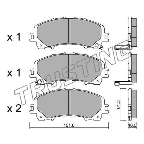 Комплект тормозных дисковых колодок TRUSTING 1082.0 в Автодок