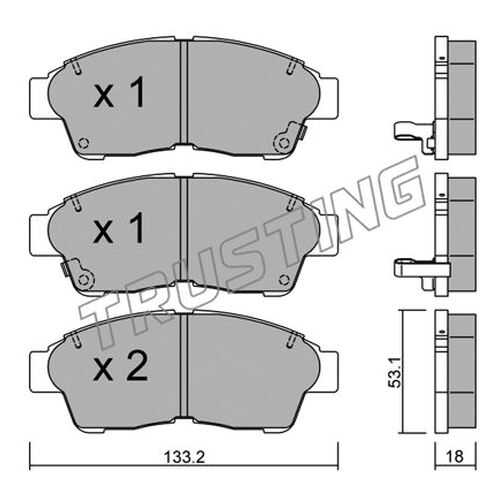Комплект тормозных дисковых колодок TRUSTING 152.0 в Автодок