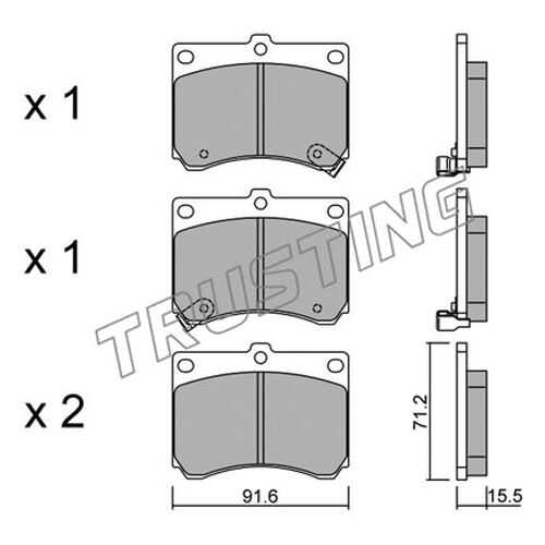 Комплект тормозных дисковых колодок TRUSTING 205.0 в Автодок