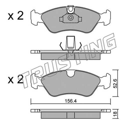 Комплект тормозных дисковых колодок TRUSTING 217.0 в Автодок