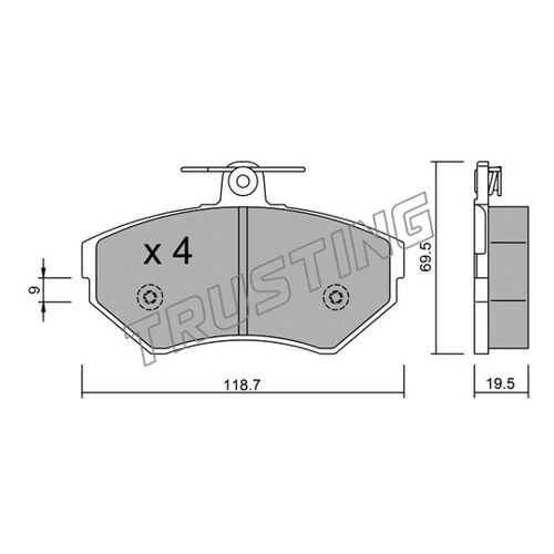 Комплект тормозных дисковых колодок TRUSTING 224.0 в Автодок