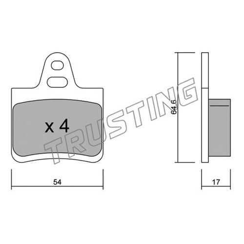 Комплект тормозных дисковых колодок TRUSTING 293.0 в Автодок