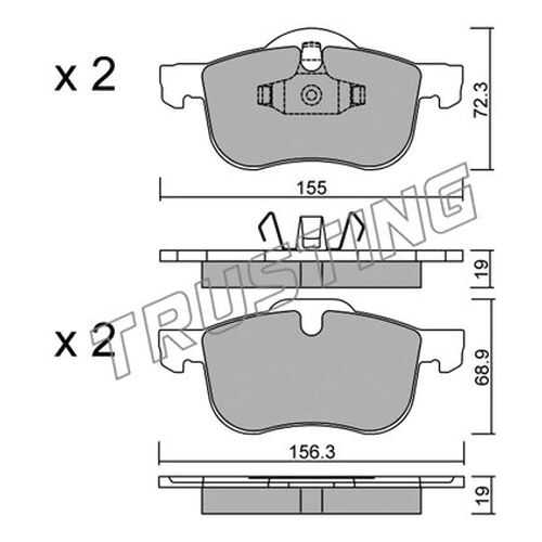 Комплект тормозных дисковых колодок TRUSTING 318.0 в Автодок