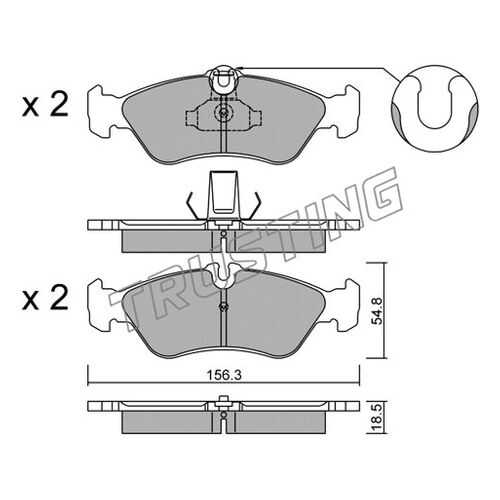 Комплект тормозных дисковых колодок TRUSTING 320.0 в Автодок