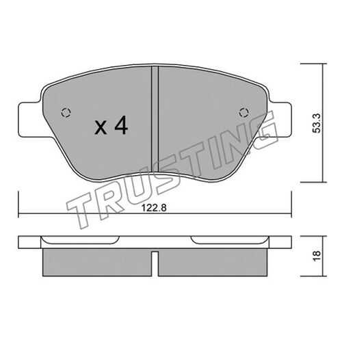 Комплект тормозных дисковых колодок TRUSTING 330.1 в Автодок