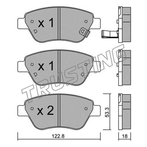 Комплект тормозных дисковых колодок TRUSTING 330.2 в Автодок