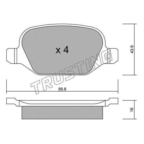 Комплект тормозных дисковых колодок TRUSTING 333.1 в Автодок