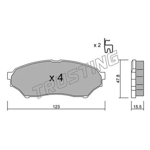 Комплект тормозных дисковых колодок TRUSTING 412.0 в Автодок