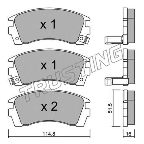 Комплект тормозных дисковых колодок TRUSTING 503.0 в Автодок