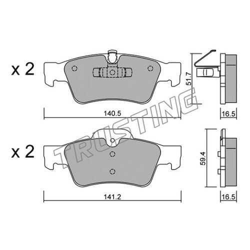 Комплект тормозных дисковых колодок TRUSTING 584.1 в Автодок