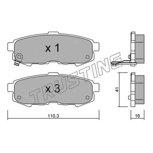 Комплект тормозных дисковых колодок TRUSTING 751.0 в Автодок