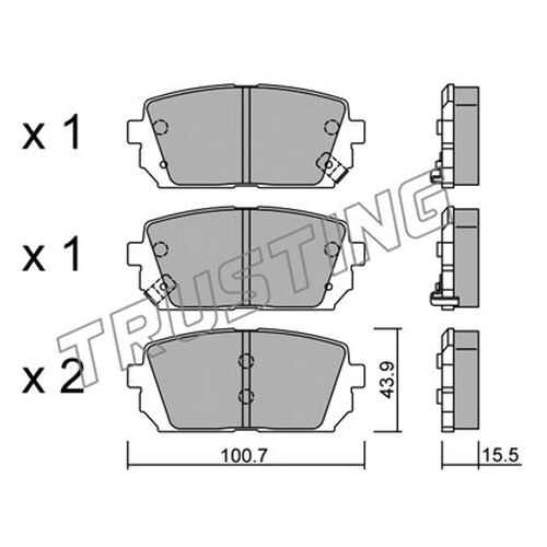 Комплект тормозных дисковых колодок TRUSTING 800.0 в Автодок
