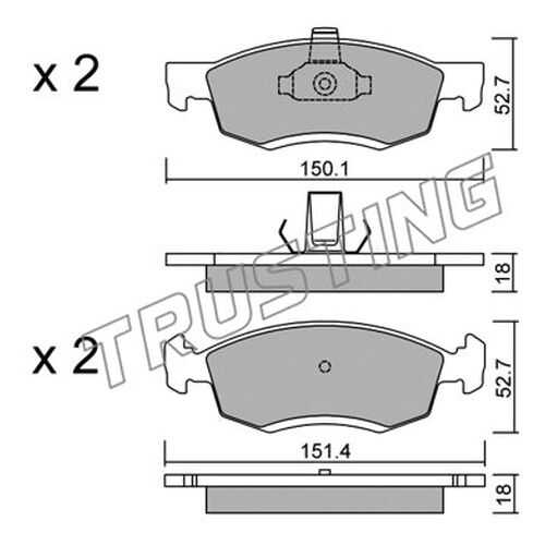 Комплект тормозных дисковых колодок TRUSTING 818.0 в Автодок