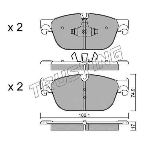 Комплект тормозных дисковых колодок TRUSTING 871.0 в Автодок