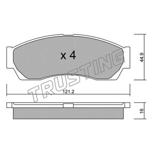 Комплект тормозных дисковых колодок TRUSTING 913.0 в Автодок