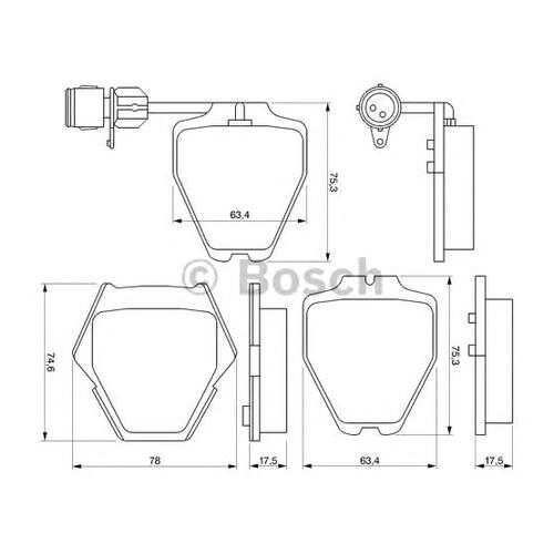 Комплект тормозных колодок Bosch 0986424689 в Автодок