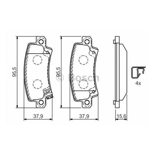 Комплект тормозных колодок Bosch 0986424790 в Автодок