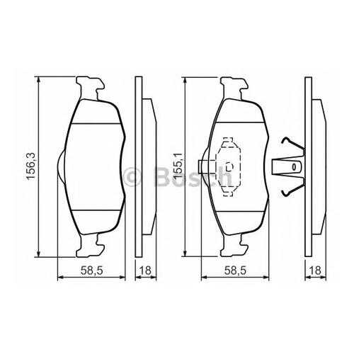 Комплект тормозных колодок Bosch 0986460969 в Автодок