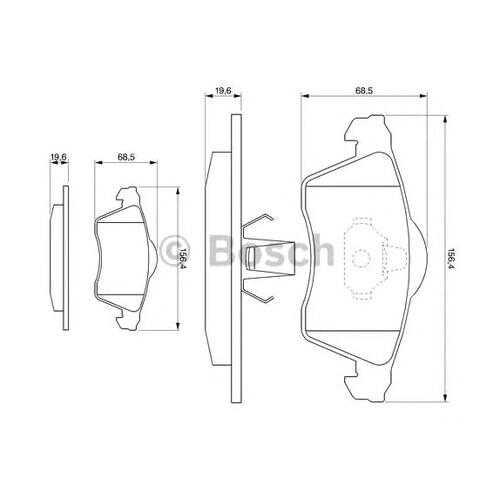 Комплект тормозных колодок Bosch 0986494008 в Автодок