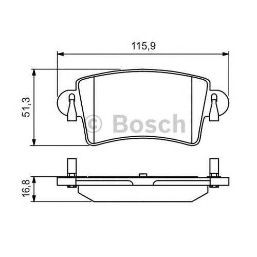 Комплект тормозных колодок Bosch 0986494043 в Автодок