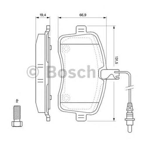 Комплект тормозных колодок Bosch 0986494097 в Автодок