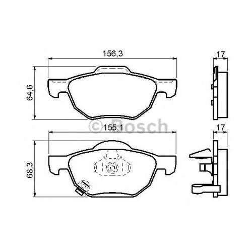 Комплект тормозных колодок Bosch 0986494135 в Автодок