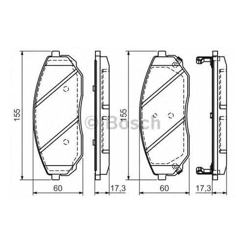 Комплект тормозных колодок Bosch 0986494143 в Автодок