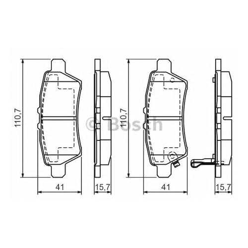 Комплект тормозных колодок Bosch 0986494369 в Автодок