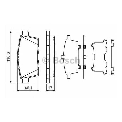 Комплект тормозных колодок Bosch 0986494376 в Автодок