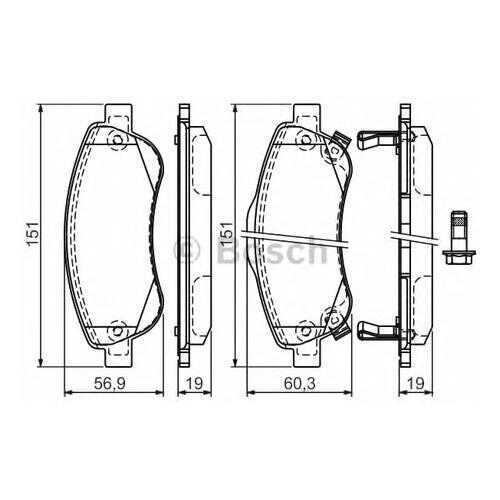 Комплект тормозных колодок Bosch 0986494379 в Автодок