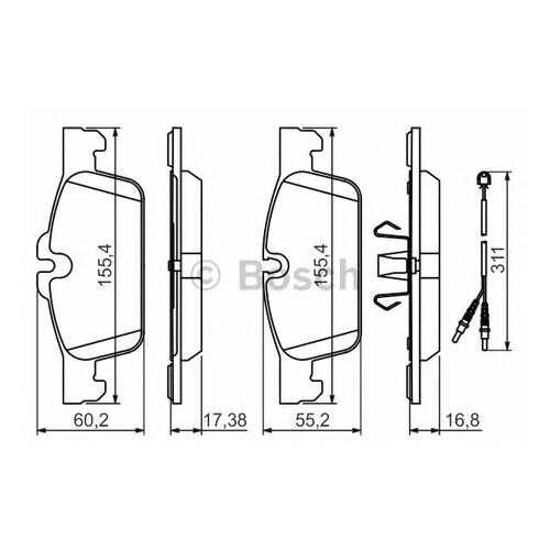 Комплект тормозных колодок Bosch 0986494527 в Автодок