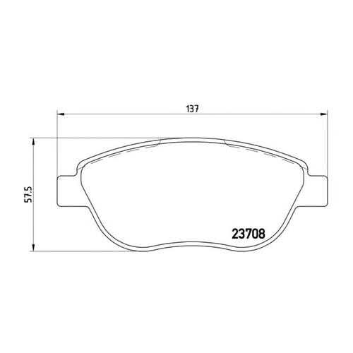 Комплект тормозных колодок Brembo P23119 в Автодок