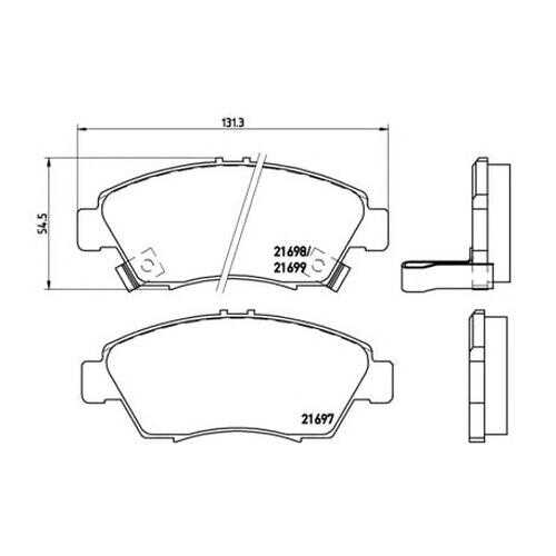 Комплект тормозных колодок Brembo P28024 в Автодок