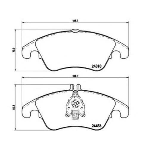 Комплект тормозных колодок Brembo P50069 в Автодок