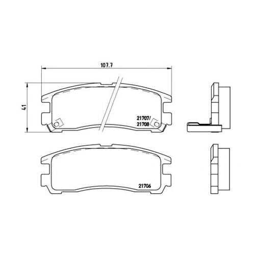 Комплект тормозных колодок Brembo P54012 в Автодок