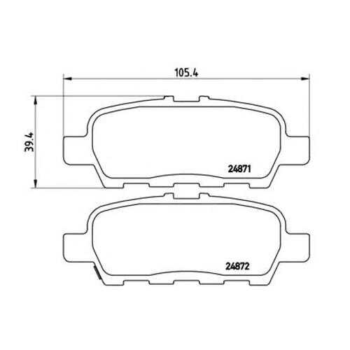 Комплект тормозных колодок Brembo P56068 в Автодок