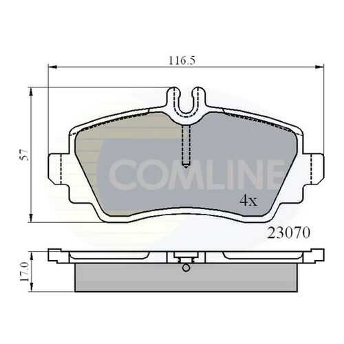 Комплект тормозных колодок, дисковый тормоз COMLINE CBP0748 в Автодок