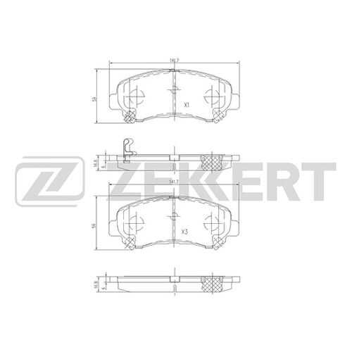 Комплект тормозных колодок, дисковый тормоз ZEKKERT BS-2296 в Автодок