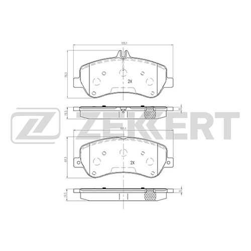 Комплект тормозных колодок, дисковый тормоз ZEKKERT BS-2466 в Автодок