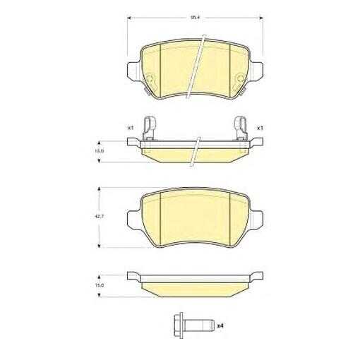 Комплект тормозных колодок Girling 6115151 в Автодок